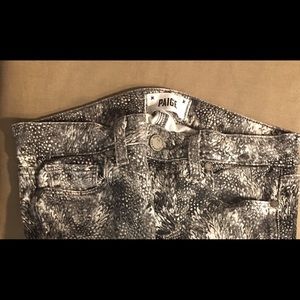 Paige denim black and white print jeans